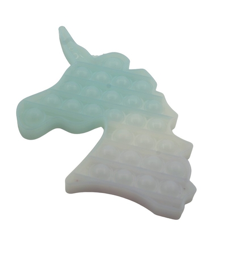 Jucarie antistres din silicon, Pop it Now and Flip It, Unicorn, Transparent