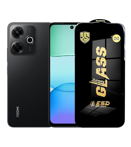 Folie de Protectie pentru Xiaomi Redmi 13x, Vafy, Sticla Securizata ESD, Margini Negre, Rezistenta la Zgirieturi, Antistatica, 0.35 mm, Transparenta