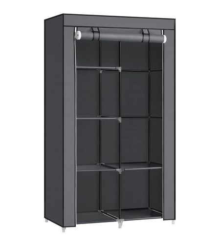 SONGMICS Garderoba pentru depozitarea hainelor, din material textil, design personalizabil, 45x88x168 cm, gri