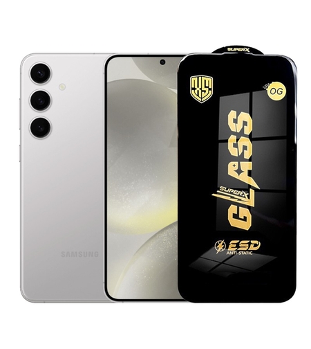 Folie de Protectie pentru Samsung Galaxy S24+, Vafy, Sticla Securizata ESD, Margini Negre, Rezistenta la Zgirieturi, Antistatica, 0.35 mm, Transparenta