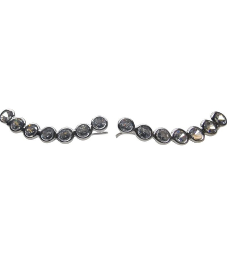Cercei Argint 925 Model pe Lob cu Pietre, 2.16 g