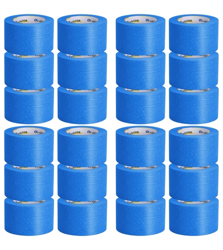Set 24 Role Banda Adeziva de Mascare, Rezistenta UV, 48mmx50m, Rezistenta, Aderenta, Albastra