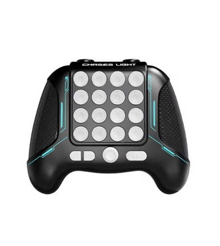 Jucarie Interactiva Pop It, Flippy, Tip Consola, Anti-Stres, 5 Moduri de Joc, din ABS si Silicon, +3 Ani, Sunete si Lumini Model Controller, Negru