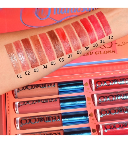 Set de Buze, KEVIN & COCO, Caramel Pie, 12 Lip Gloss-uri, 24 x 18.5 x 3.4 cm, Multicolor