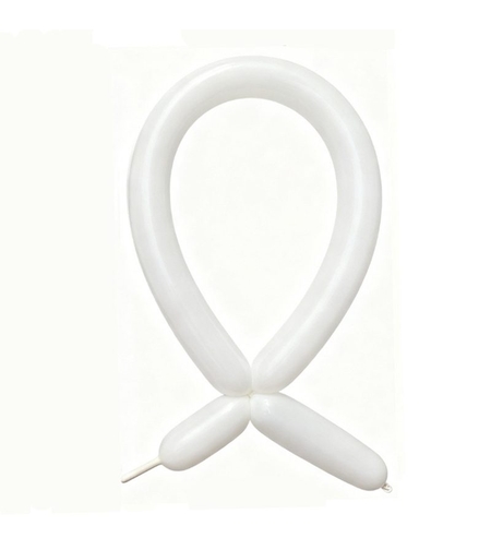 Baloane de Modelaj, Flippy, Set 50 bucati, Model Standard, din Latex, 30 x 1.5 cm, 1.8 g per unitate, pana la 150 cm, Alb