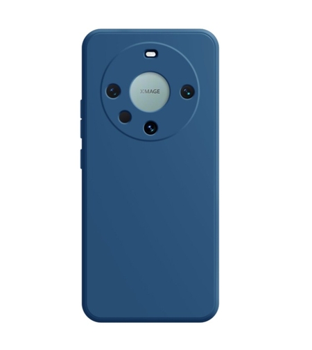 Husa de Protectie, Vafy, pentru Huawei Mate 60 Pro, Liquid Silicone, cu Microfibra pe Interior, Protectie Antisoc, Compatibil Incarcare Wireless, Albastru