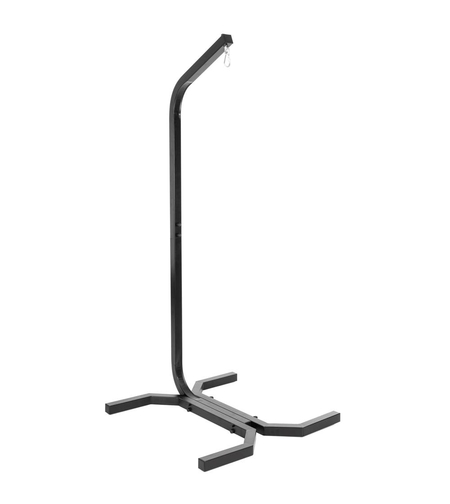Suport leagan tip cuib sau hamac suspendat, cadru otel, maxim 180 kg, 92x92x205 cm, negru