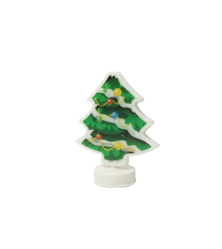 Decoratiune luminoasa 3D, Tip brad, cu baterii
