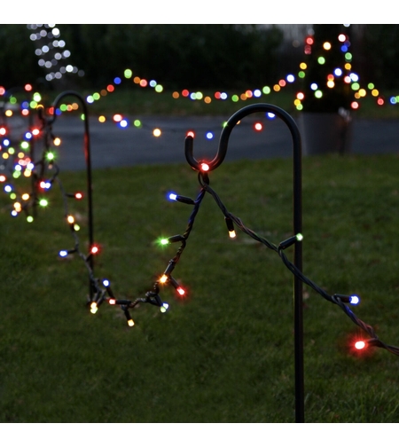 Instalatie de Craciun Liniara Yoto, 50 m, 1 m Prelungitor 220V, 498 LED, 8 Jocuri de Lumini, Controler, Fir Negru, Utilizare Interior/Exterior, Protectie anti-inghet, Fir Cupru, Multicolor