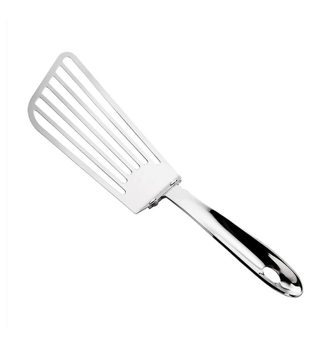 Spatula flexibila Flippy, Fish Turner, din otel, durabila, cu margini subtiri pentru taiere, pentru carne, oua, peste, multifunctionala, argintiu