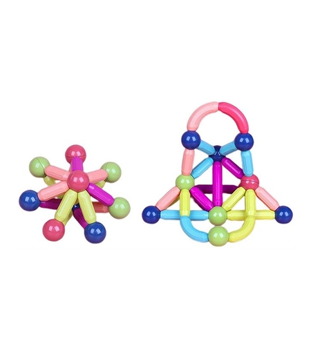 Piese Magnetice pentru Copii, Flippy, Set din 138 de Piese de diferite Culori, Constructor Magnetic cu Posibilitatea de a Construii forme Nelimitate, Multicolor