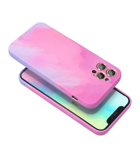 Husa protectie Vafy compatibila cu Apple iPhone 12 Pro Tpu Ombre, Roz/Mov