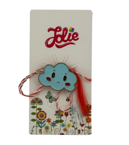 Martisor pentru copii, Jolie, Material Metal, Ambalaj Carton cu Design, Dimensiune Brosa Aproximativ 2x2 cm, Multicolor, Model Norisor
