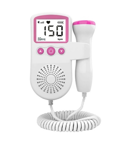 Monitor Fetal Doppler, Vafy, Monitorizare Sarcina, Ritm Cardiac, Ecran LCD 4.5 cm, 2 x Baterii AA (neincluse), Portabil, din ABS, 12.8 x 9.6 x 3