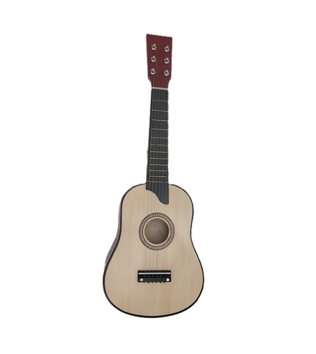 Chitara pentru Copii, Flippy, din Lemn si Plastic, pentru Incepatori, 63.5 x 22 x 5.8 cm, Bej