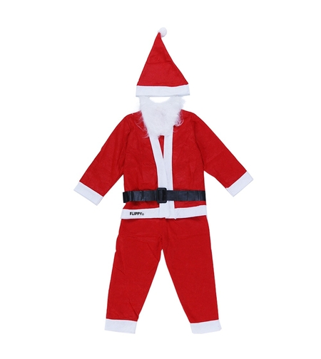 Costum Mos Craciun Flippy® Baiat, 1-3 ani, 5 piese, Polar