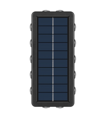 Lampa Solara, Flippy, 8+4 LED, Lumina Alba/Calda, din ABS+PC, 8 x 17.7 x 3.7 cm, Negru