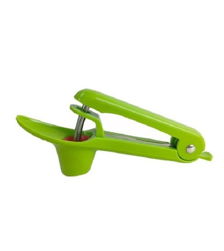 Dispozitiv de Scos Samburi, Flippy, Manual, cu 1 Gaura, pentru Cirese/Masline, 20.5 x 3.8 x 13 cm, din ABS+Otel Inoxidabil, cu Maner, Verde