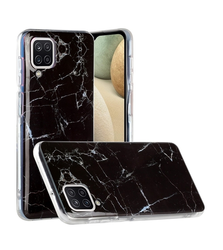 Husa protectie pentru Apple iPhone 11 Soft IMD TPU Marble Negru cu Suport inclus