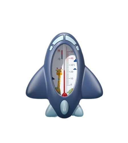 Termometru pentru Baie, Flippy, Plutitor, Rezistent la apa, Multifunctional, Model Avion, 11x10x4 cm, Albastru
