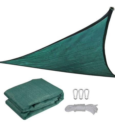 Prelata de soare/ Copertina de tip parasolar, triunghiulara, 3x3x3 m, verde