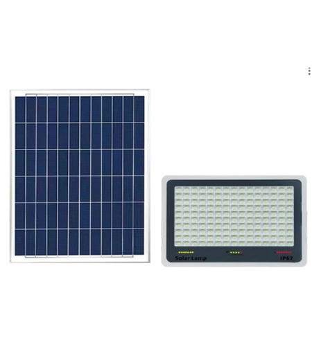 Proiector LED cu Panou Solar Flippy, Senzor de lumina, Waterproof, 140 LED-uri incorporate, 65W, 19.5x17 cm, 3000 mAh, IP67, Design Modern, Negru