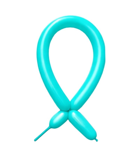 Baloane de Modelaj, Flippy, Set 50 bucati, Model Standard, din Latex, 30 x 1.5 cm, 1.8 g per unitate, pana la 150 cm, Albastru Tiffany