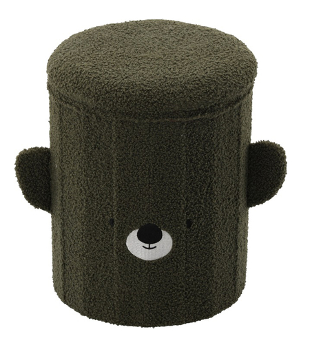Taburet pentru copii, pliabil cu spatiu depozitare, 80kg, 28×34 cm, verde