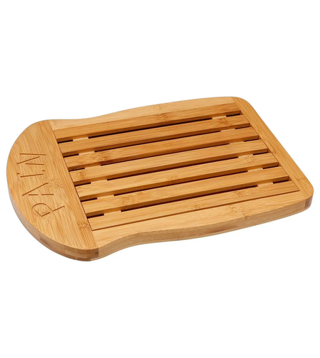 Tocator bambus 5Five dublu pentru paine cu colector firimituri, 34x26x2 cm