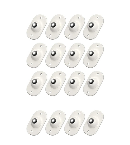 Set 16 Roti Autoadezive Universale, Flippy, pentru Mutat Mobila, Rotire 360 de Grade, Usor de Montat, ABS, 4.5x2.8x1.4 cm, Alb