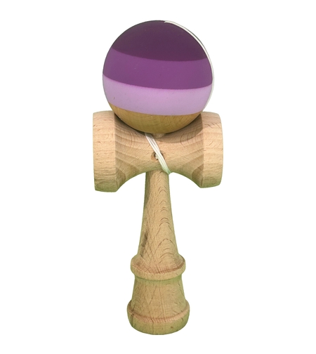 Kendama X Originala, Profesionala, Flippy, din Lemn, 18 cm, Rubber Grip, Purpuriu/Mov/Lila