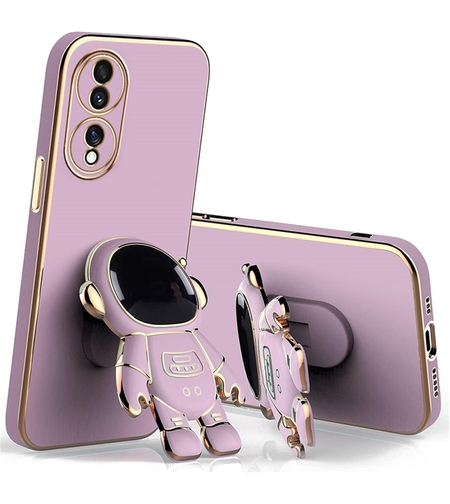 Husa Telefon 2in1, Vafy, Compatibila Huawei P50 Pro, Carcasa TPU cu Suport Inclus Tip Astronaut, Protectie Camere, Mov