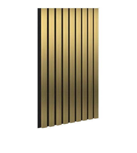 Riflaj MDF decorativ LDA PREMIUM de tip Panou Acustic, Auriu, 260x40 cm