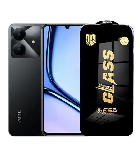 Folie de Protectie pentru Realme Note 60x, Vafy, Sticla Securizata ESD, Margini Negre, Rezistenta la Zgirieturi, Antistatica, 0.35 mm, Transparenta
