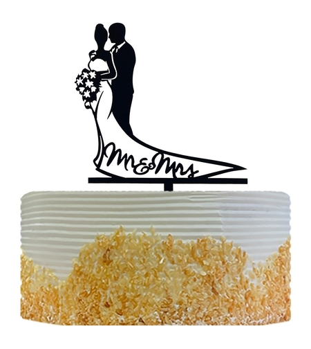 Topper Tort, Flippy, Model 1 Mr&Mrs, 17.5 x 11 cm, Negru