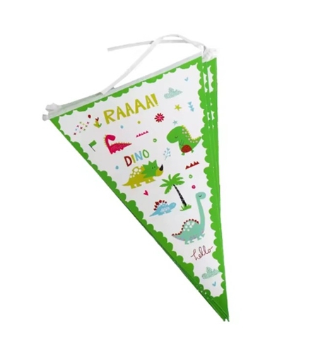Set 10 Stegulete Tip Banner, Flippy, Colectia Dino Park, 28.5 x 20 cm, din Hartie Cretata, Multicolor