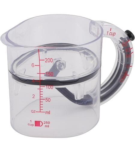 Cana de Masurat, Vafy, cu Maner, Reglabila, din ABS si Silicon, 250 ml, Transparent