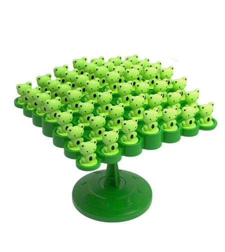 Joc Interactiv, Flippy, Broaste in Echilibru, +3 Ani, din Plastic, 50 de Pioni, Placa de Echilibru, Roata cu Pedepse, Zar, 14 x 7 x 14 cm, Verde