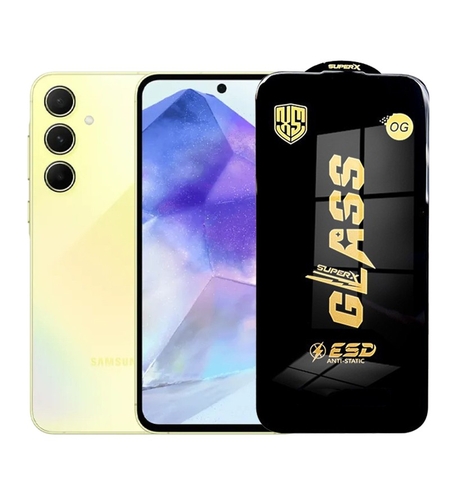 Folie de Protectie pentru Samsung Galaxy A55, Vafy, Sticla Securizata ESD, Margini Negre, Rezistenta la Zgirieturi, Antistatica, 0.35 mm, Transparenta