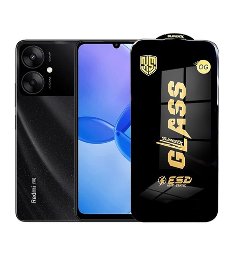 Folie de Protectie pentru Xiaomi Redmi 13R, Vafy, Sticla Securizata ESD, Margini Negre, Rezistenta la Zgirieturi, Antistatica, 0.35 mm, Transparenta