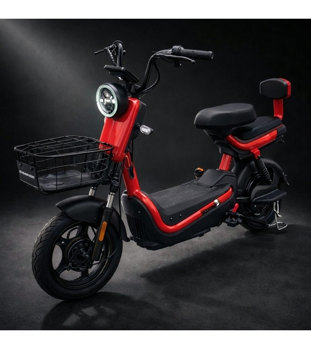 Scuter Electric KUGE, Saige, Fara Permis, Motor 500W, Baterie 48V20Ah, Autonomie 60km, 153x40x85 cm, Viteza Maxima 25km/h, Rosu