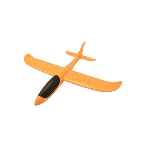 Avion Planor, in punga, Flippy, din Polistiren, Lungime 47 cm, Portocaliu