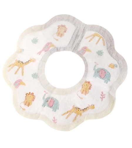Set 10 Bavete de Unica Folosinta, Flippy, Model Animalute, pentru Bebelusi, Alb Gri