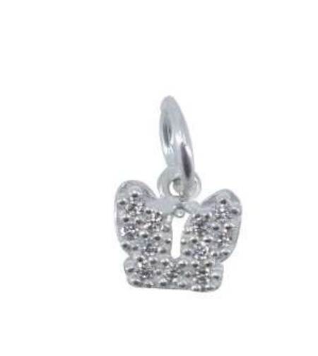 Pandantiv din Argint 925 Jolie Silver, Model Fluturas cu Zirconii, 8 x 8 mm, 0.5 g