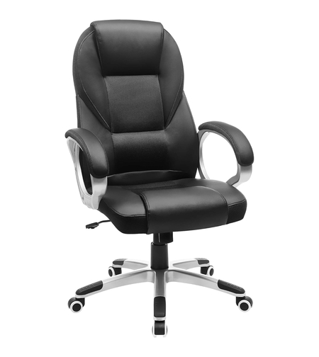 SONGMICS Scaun de birou ergonomic, reglabil pe inaltime, functie balans, tapitat piele sintetica, 54x50x122 cm, nergu