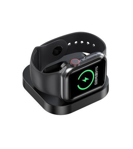Incarcator Wireless pentru Smart iWatch, Vafy, Compatibil cu Apple iWatch 1/9, Magnetic Charger, Interfata TYPE-C, 3W, 7.5 x 7.5 x 1.2 cm, Pliabil, Negru