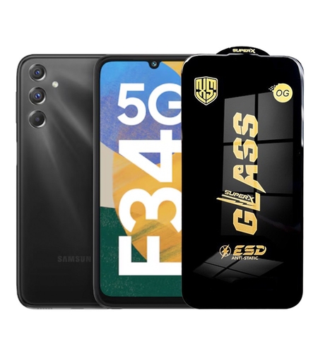Folie de Protectie pentru Samsung Galaxy F34, Vafy, Sticla Securizata ESD, Margini Negre, Rezistenta la Zgirieturi, Antistatica, 0.35 mm, Transparenta