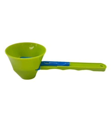 Lingura pentru Proteine, Vafy, Lingura cu Palnie Culisanta, Lingura Dozator pentru Lapte Praf si Suplimente, 12.5 cm, Verde