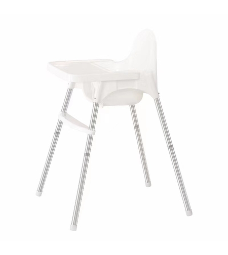 Scaun de masa telescopic pentru bebelusi si copii, Flippy, cu Suport picioare si Centura de siguranta, reglabil pe inaltime, Varsta 6-32 luni, Alb