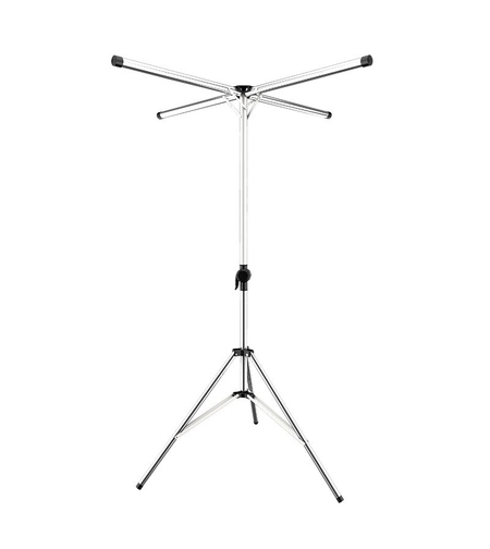 Uscator de Rufe, Flippy, Pliabil, Telescopic, 4 Brate, din Otel Inoxidabil, Rezistent la Vreme Rea, Gri